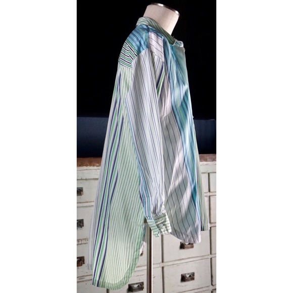 Anthropologie Alix Striped Oversized Shirt New S - Picture 8 of 12